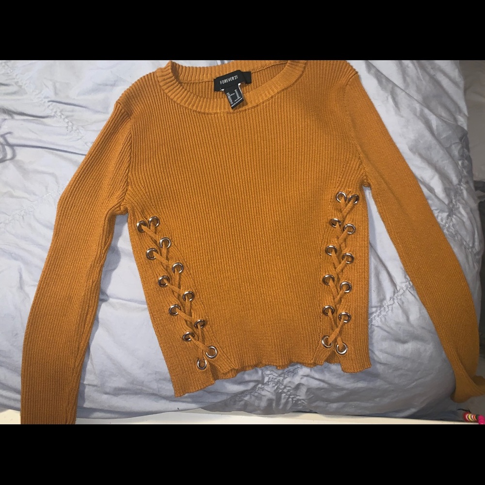 Forever 21 orange crop top